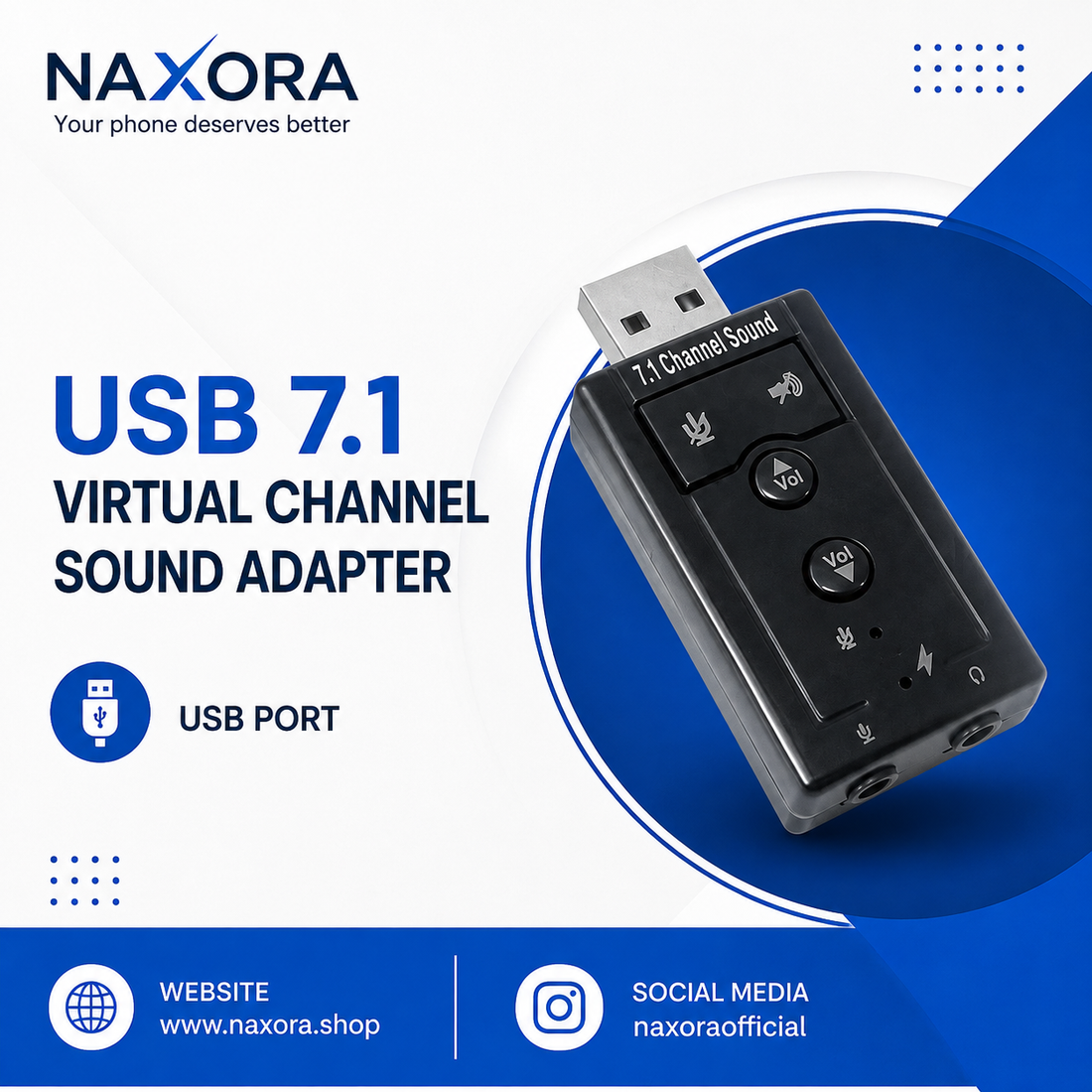 USB 7.1 Virtual Channel Sound Adapter