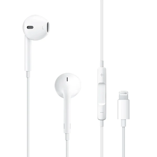 Apple EarPods - Close Up of Earphones with Lightning Cable